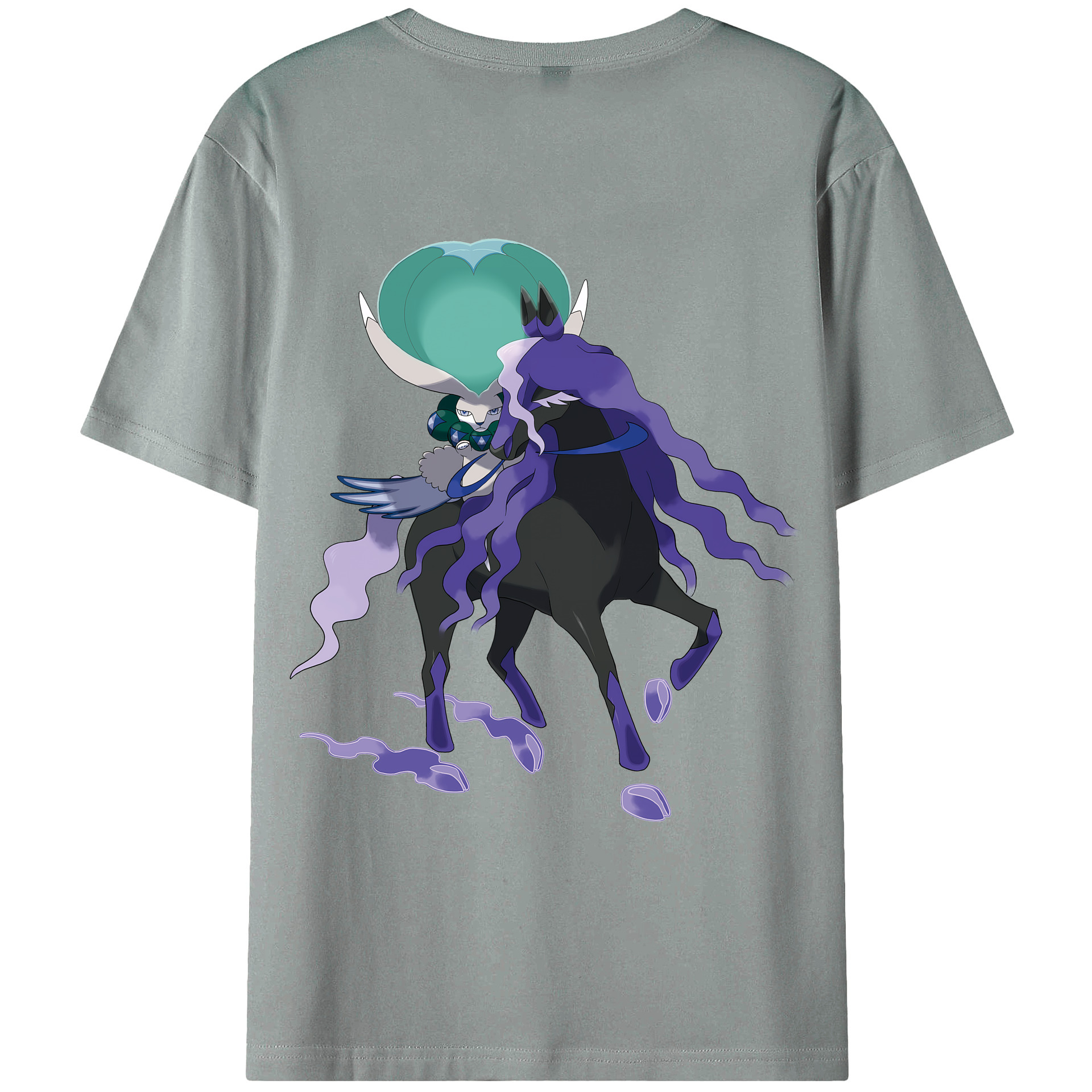 （画像用） ポケットモンスター Pokémon 綿100％ メンズ半袖Tシャツ（バックプリント） 通気性
